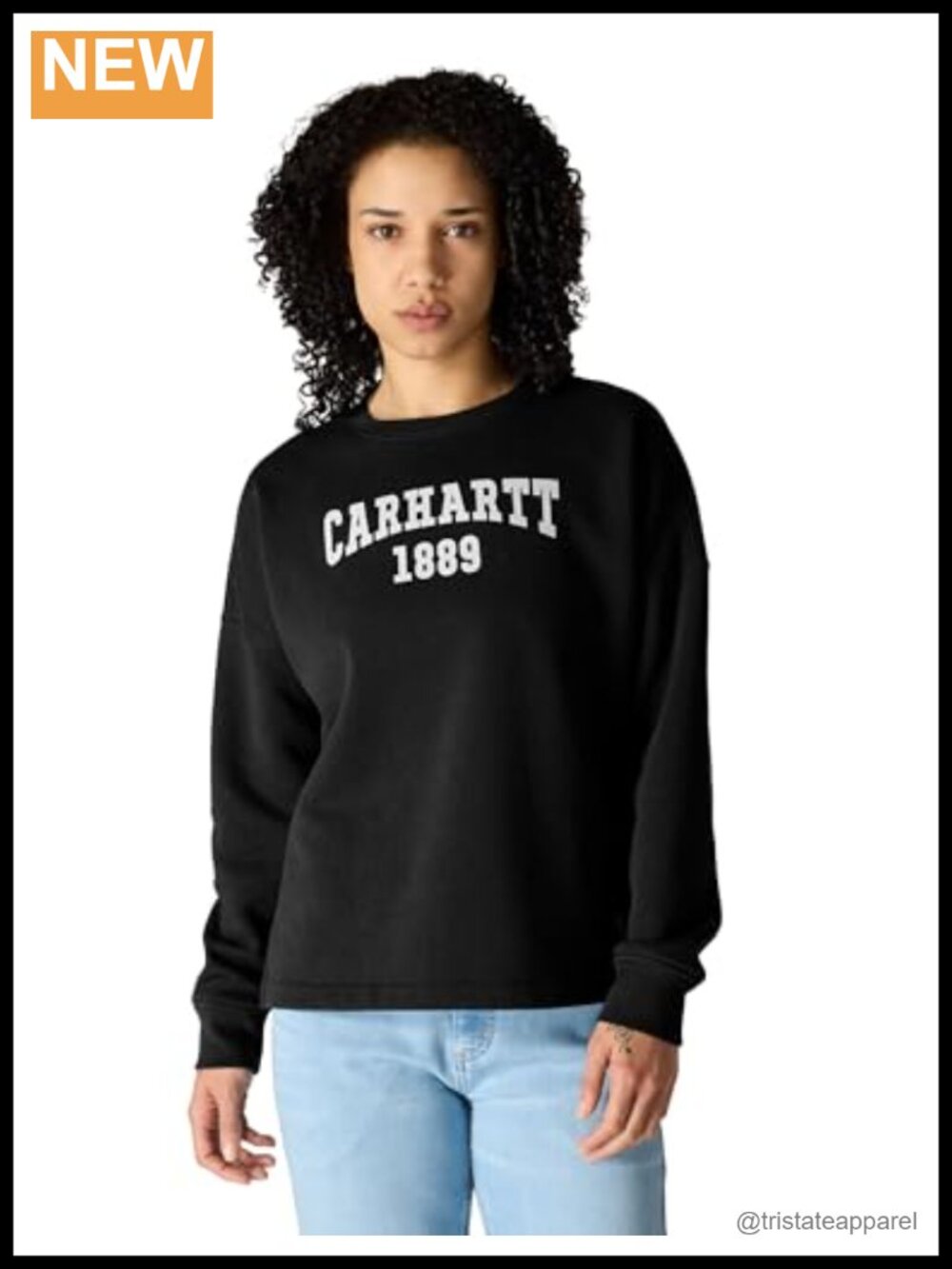 Loose Fit Midweight Graphic Sweatshirt Crewneck Long Sleeve Pullover